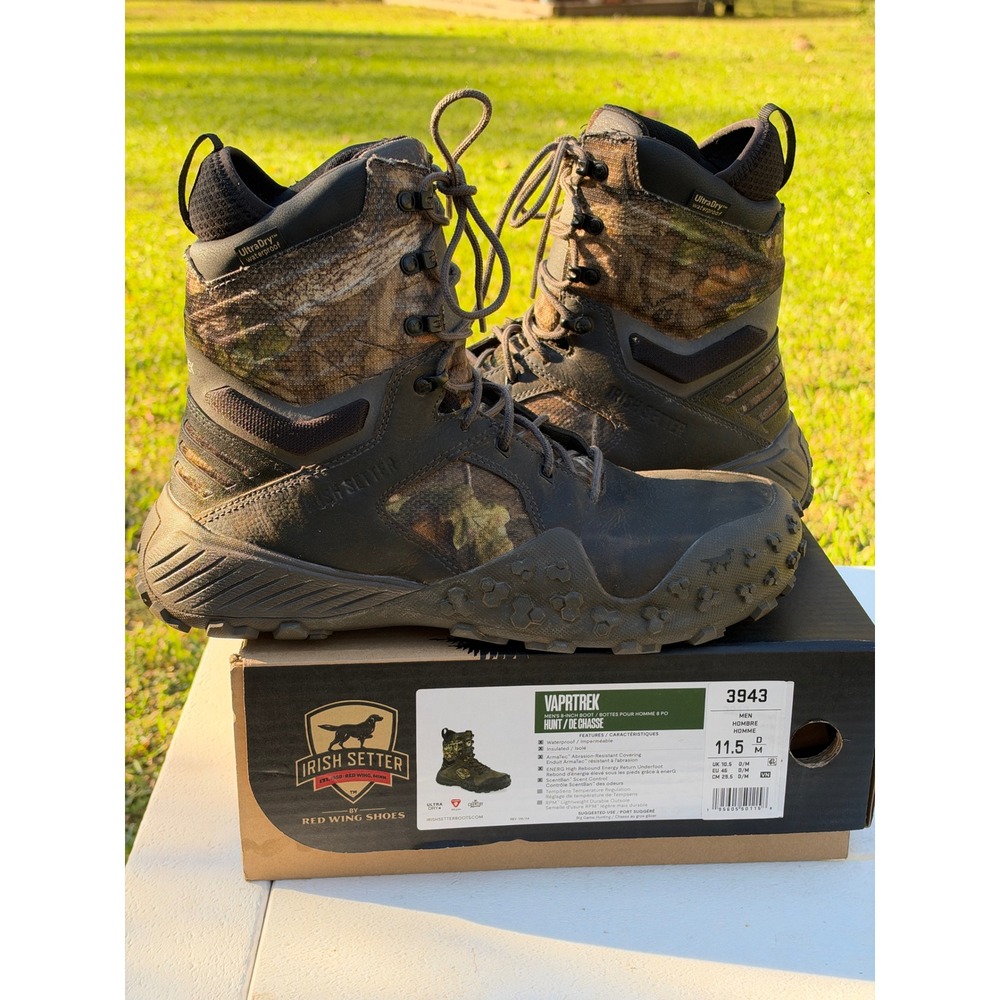 Irish Setter VaprTrek 3943 Waterproof Insulated 400g Camo Hunting Boots 11.5 D